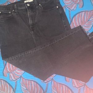 Madewell the High-rise slim boyfriend crop- black